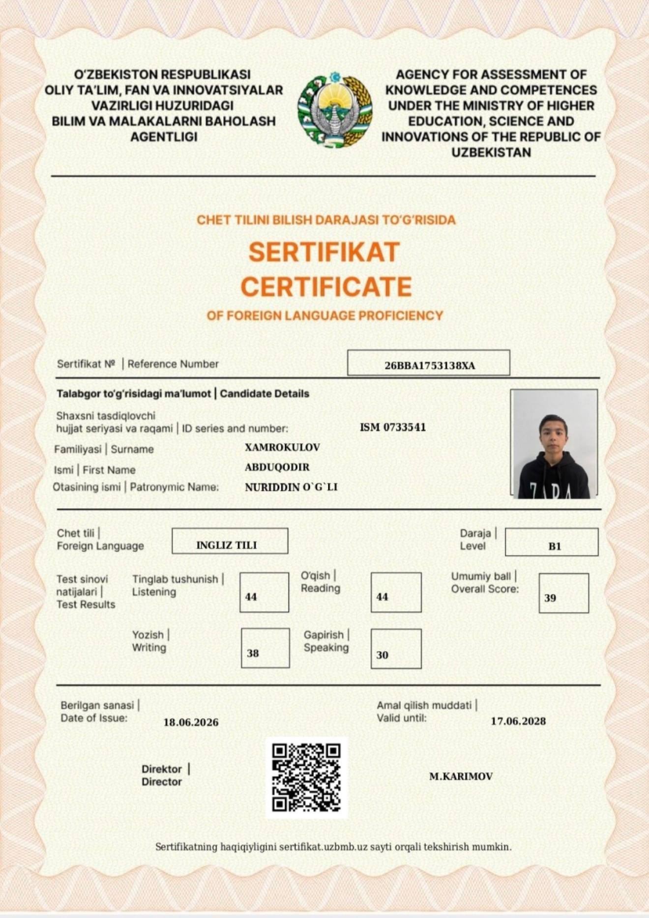 26BBA1753138XA sertifikati