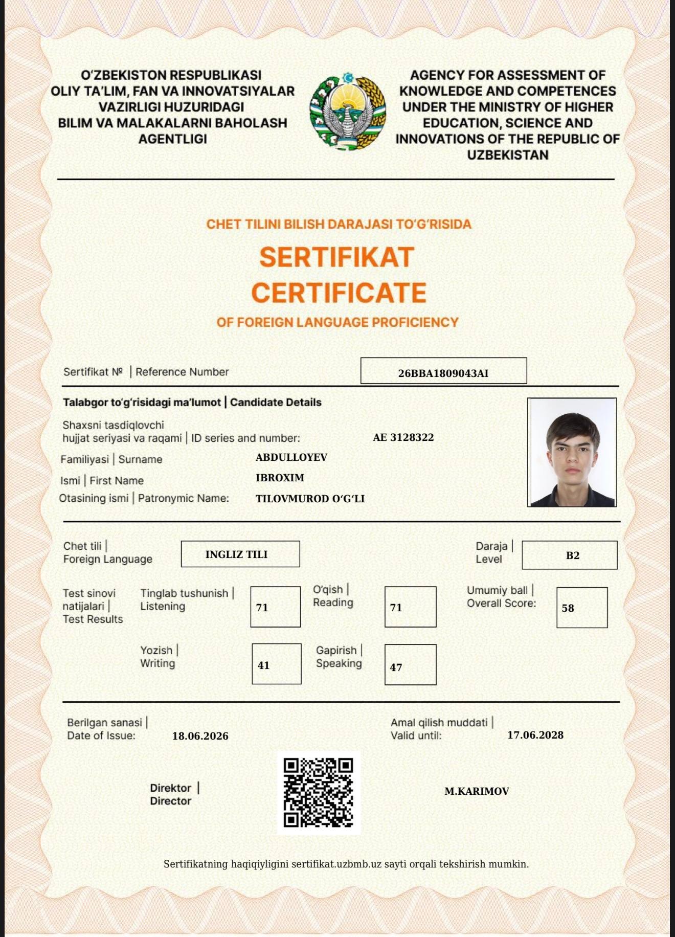 26BBA1809043AI sertifikati